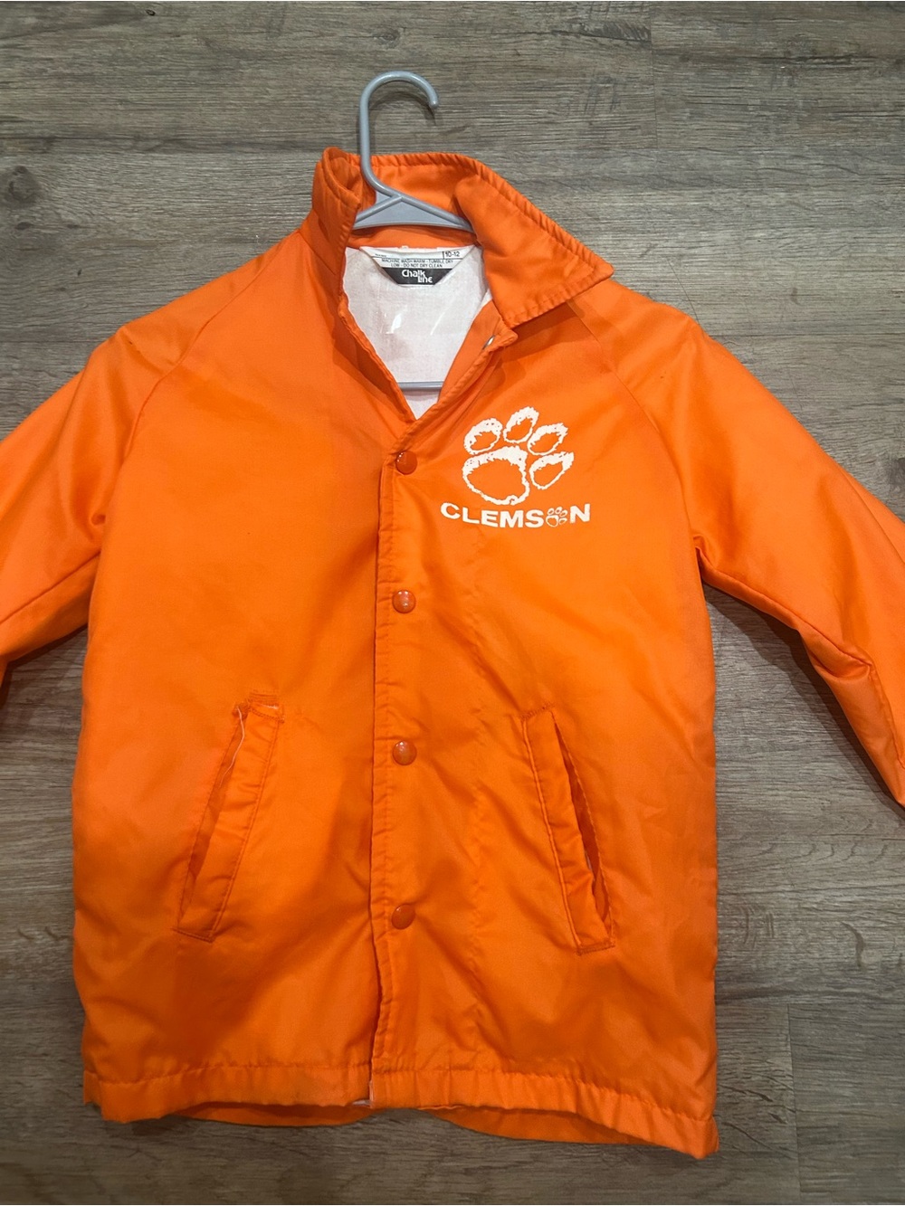 Vintage Clemson Tigers Chalk Line Youth 10-12 Windbreaker Jacket
